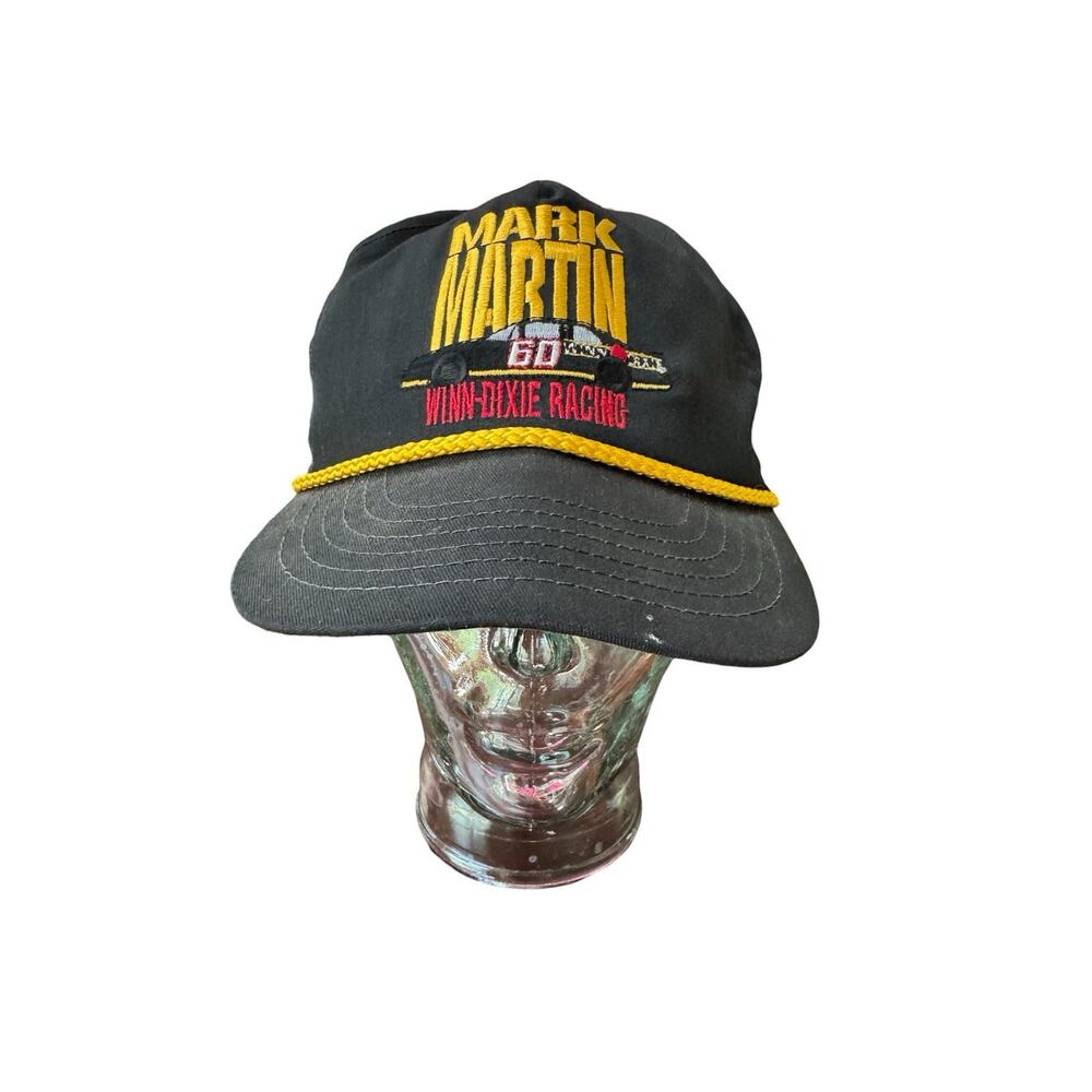 Vintage Mark Martin 60 Winn Dixie Racing Hat Rope Snapback NASCAR USA Made READ